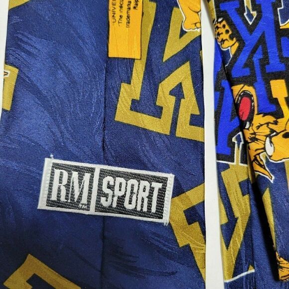 Vtg University of Kentucky Wildcats Tie Necktie UK Ralph Marlin 1995 Made in USA - Picture 11 of 12